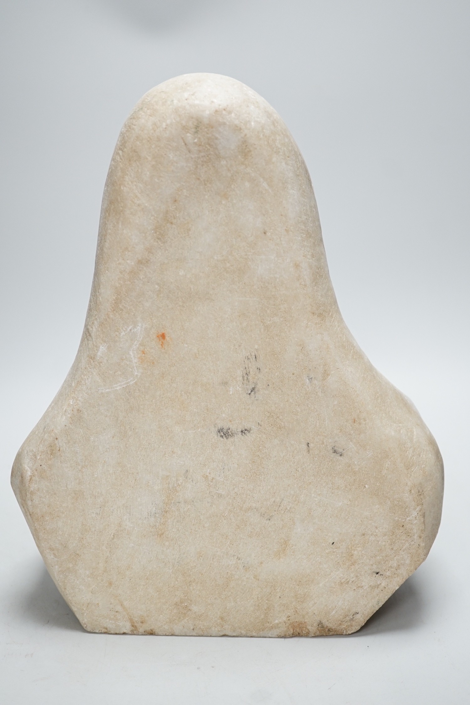 An Indian carved marble bust, 31cm